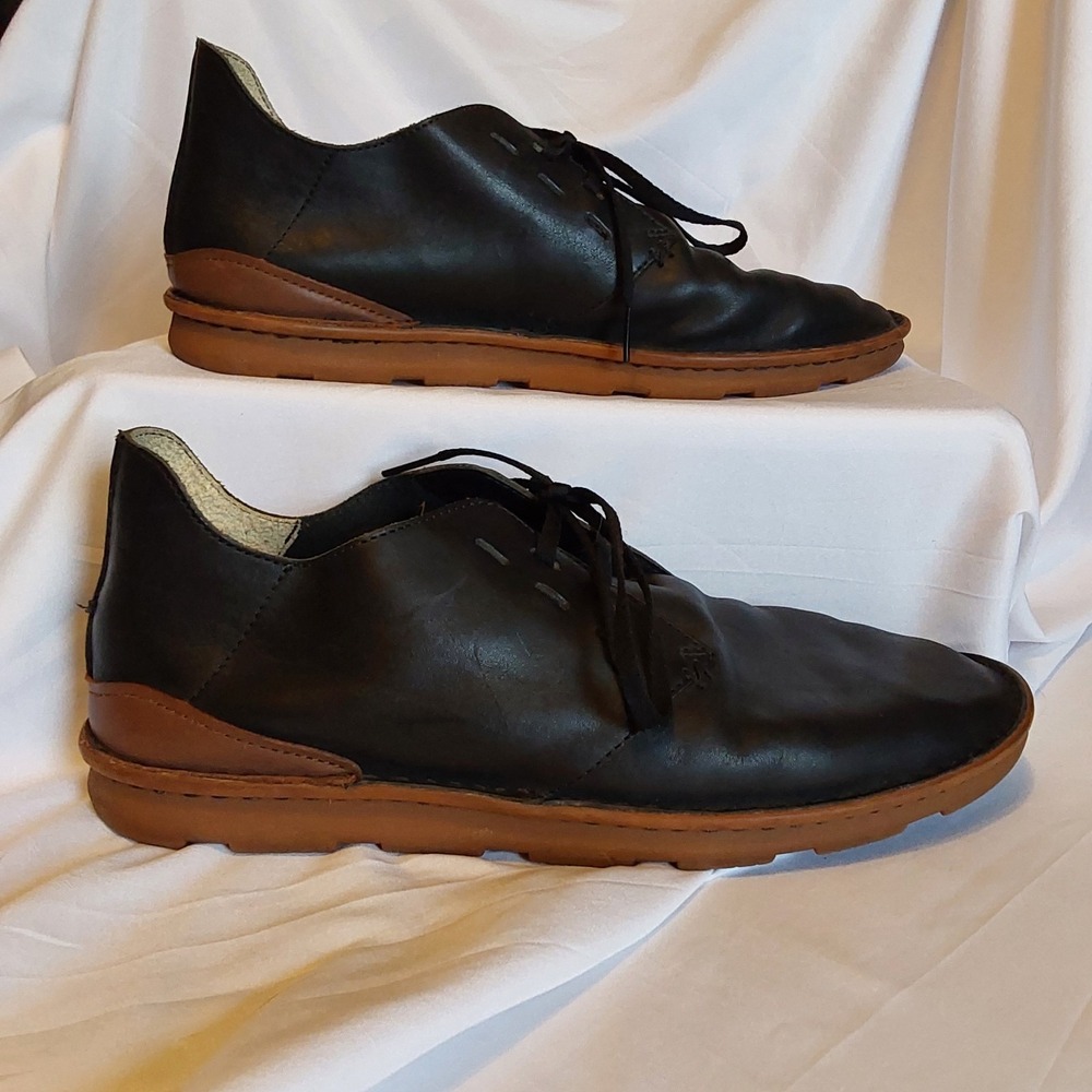 Clarks Shoes Men's Black Size 10 Leather Oxfords Lace Up